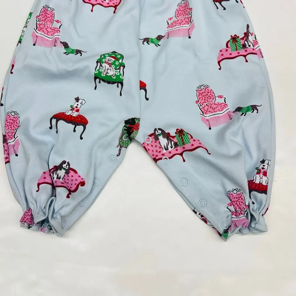 NWT TBBC 0-3M Britt Romper in Paw-recious